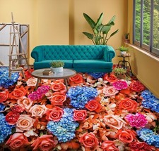 3D Red Rose 046NA Floor WallPaper Murals Wall Print 5D AJ WALLPAPER AU Fay