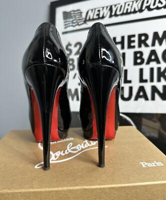 値下げ‼️Christian Louboutin 黒 レザー パンプス　サイズ37 Christian Louboutin Patent Leather pumps Size 37 | eBay
