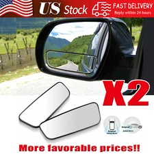 2x 360° Stick on Rear View Auxiliary Blind Spot Mirror Wide Angle Car Truck SUV