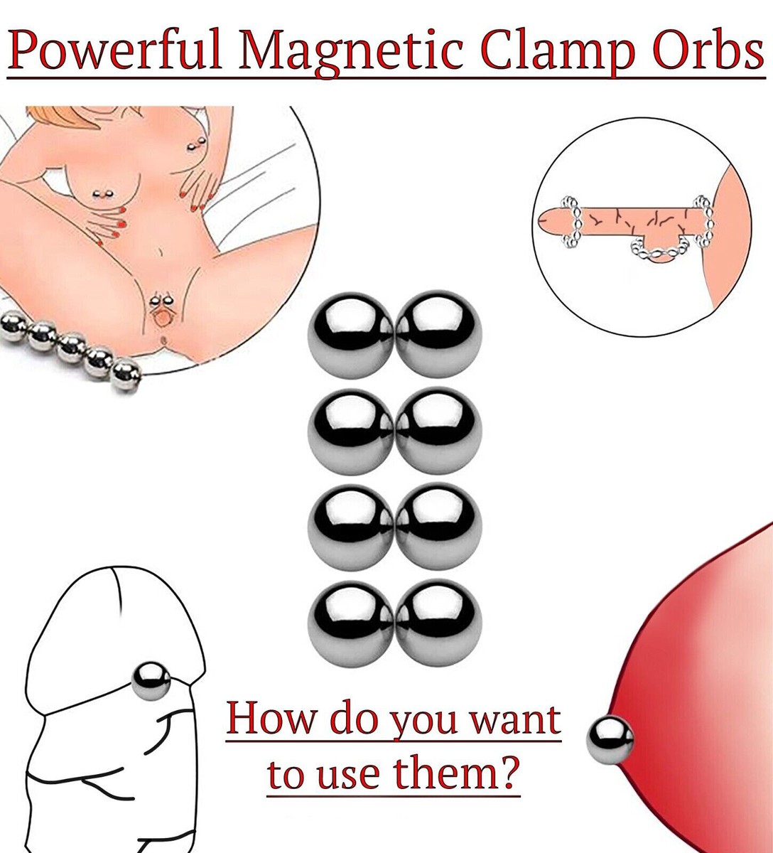 Magnetic Nipple Clitoris Labia Clamps Powerful Orbs Balls Sex Toy BDSM  Bondage | eBay