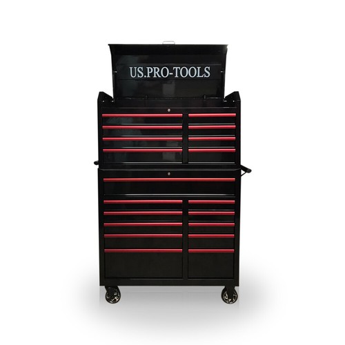 US PRO TOOL CHEST BOX SPECIAL EDITION! RED HANDLES FINANCE