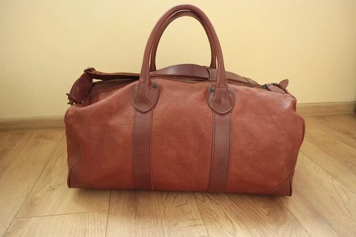 Ralph Lauren Brown DEER FIELD Leather Duffle Bag Carryon - Picture 3 of 11