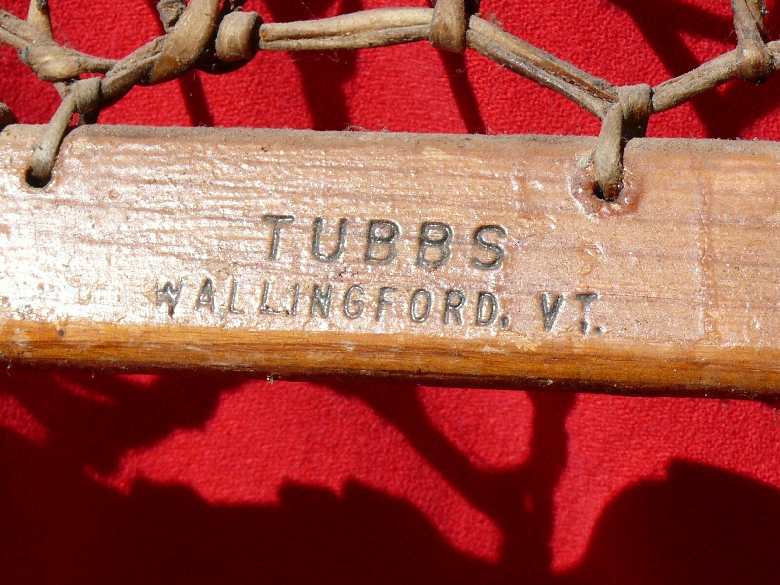 Vintage TUBBS Cross Country WOODEN SNOWSHOES Made in Wallingford VT 48
