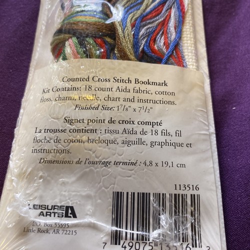 Counted Cross stitch 3 Banar Bookmark Kits + 1 Leisure Arts BL3 - Picture 11 of 12
