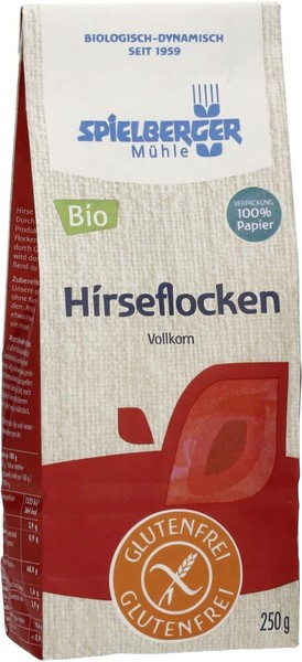 Spielberger Bio Glutenfreie Hirseflocken, Kba (250G) Flocken Vegan Hirse MüSli-image