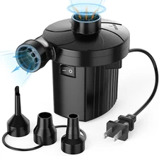 Electric Air Pump for Inflatables,Portable Quick-Fill Air Pump with 3 Nozzles,11