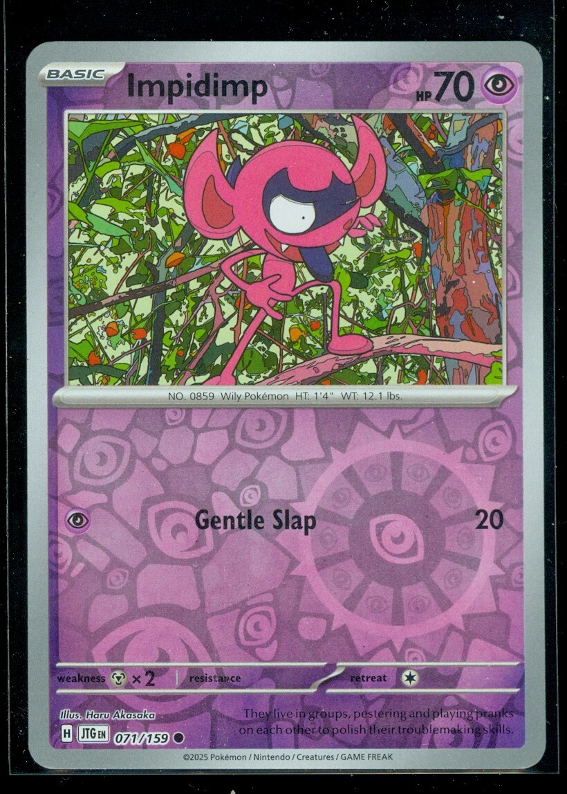 Pokemon IMPIDIMP 071/159 Journey Together  Rev Holo - MINT