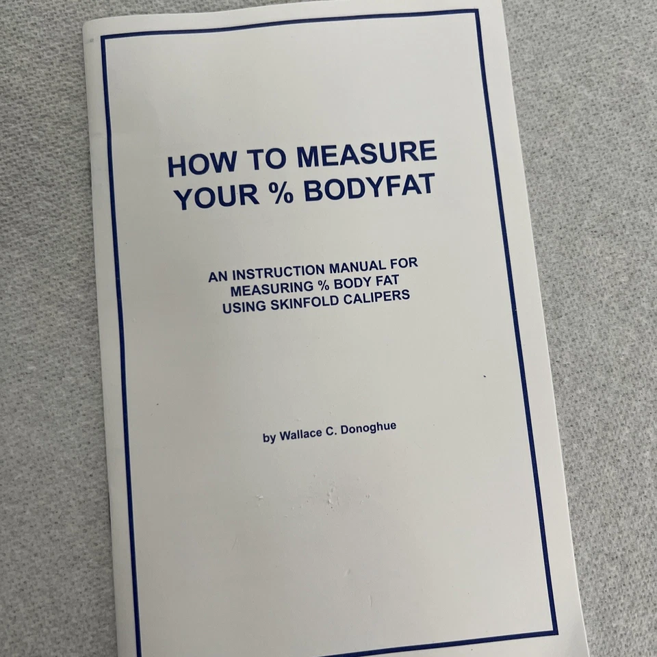 Calibrador de grasa corporal probador de pliegues cutáneos pérdida de peso fitness tabla de instrucciones medidas Foto 2 de 4