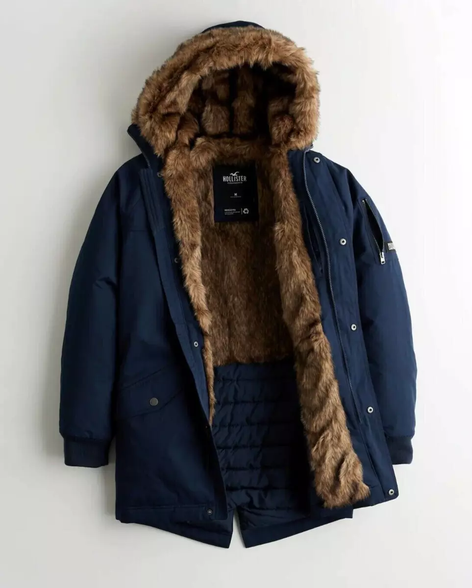 Faux fur hotsell lined parka mens
