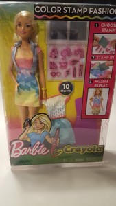 barbie crayola color stamp