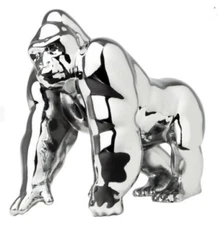 Gorilla King Hood Ornament (Chrome) 3 Hole Mount 4 3/4" Tall 