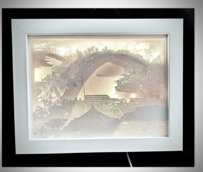 3D Anime Paper Carving LED USB Night Light Lamp Shadow Box  Oriental Theme