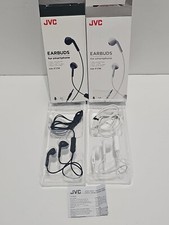 2-PACK JVC HA-F17M stereo Earbuds 1-BLACK 1-WHITE OPEN BOX NEW CONDITION 