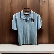 Tommy Hilfiger USA Polo Shirt Spell Out Logo Sky Blue 8 YOUTH X-LARGE 20 