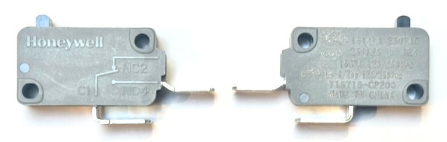 Replacement Dishwasher Door Switch Kit of two switches for