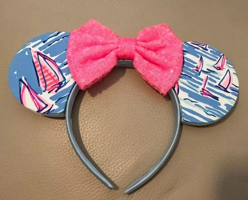 Lilly Pulitzer Disney Mickey & Minnie Mouse Ohren Sansibar blau Boatylicious - Bild 1 von 2