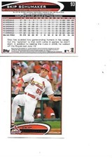 Skip Schumaker 2012 Topps Baseball Cards #93 NM BOGO FREE St. Louis Cardinals