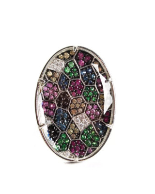 Raritäten Sterlingsilber Multi Saphir, Edelstein Tier durchsichtig Ringgröße 8