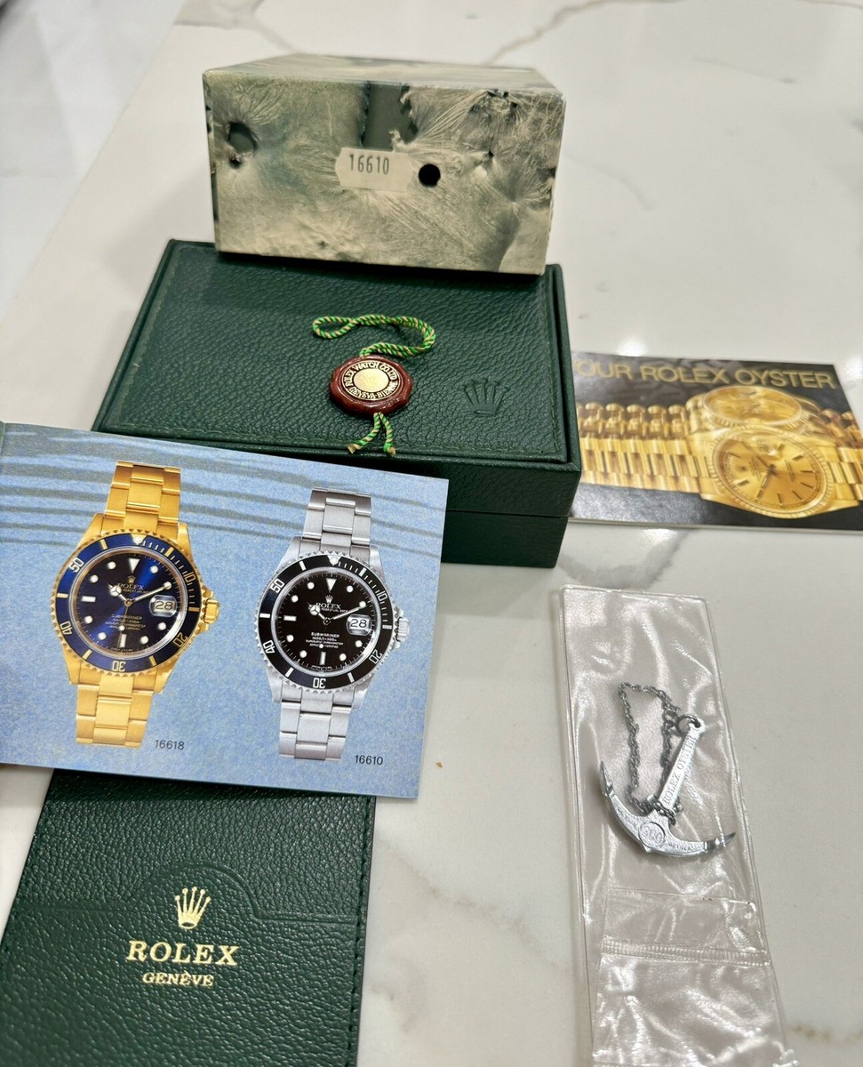 GENUINE Vintage Rolex Submariner 16610 Watch Box Booklet