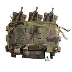 Tactical army MOLLE Triple Utility Pouch with Admin Pocket | Stealth NIR Treated