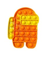 Among Us Pop It Fidget Toy For Kids Puzzle Game Yellow Orange