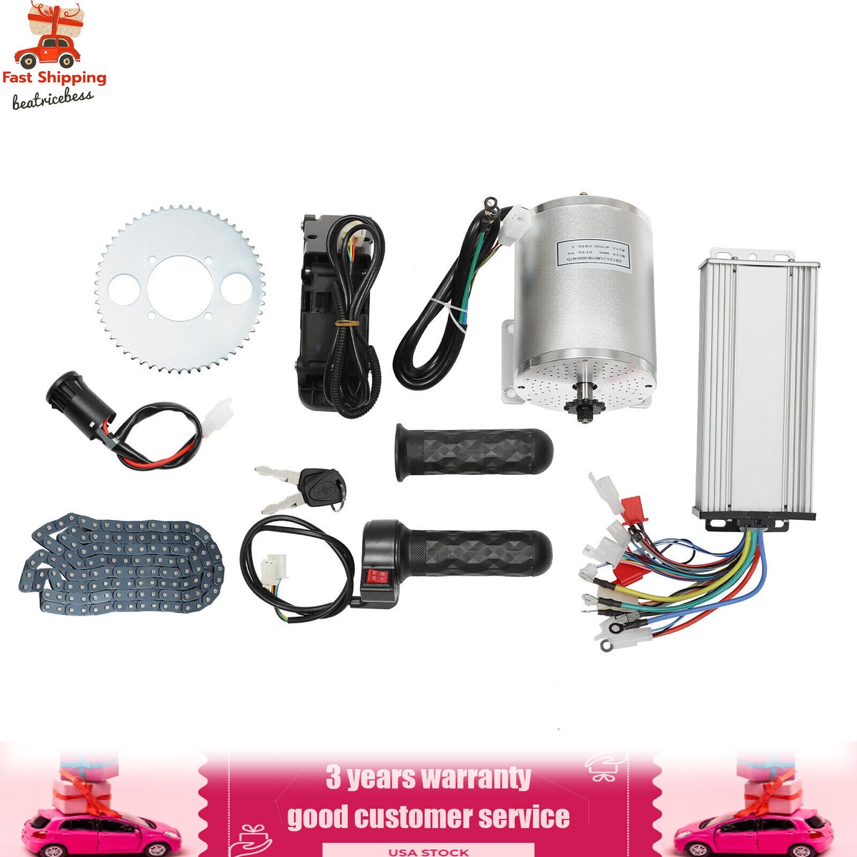 Kit Moteur Brushless MX650 pour Vélo Électrique E Bike Dirt