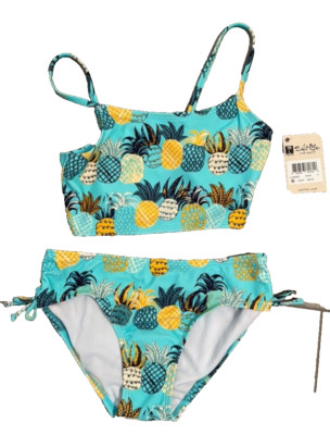 Salt Life ''Pineapple Paradise'' Girls Size 8 Bikini Set NWTs Lined