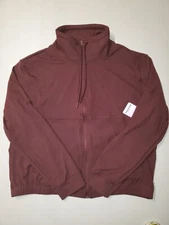 Women's Ebb & Flow Activewear Jacket Lightweight NWT Size L Brown Full Zip Soft
