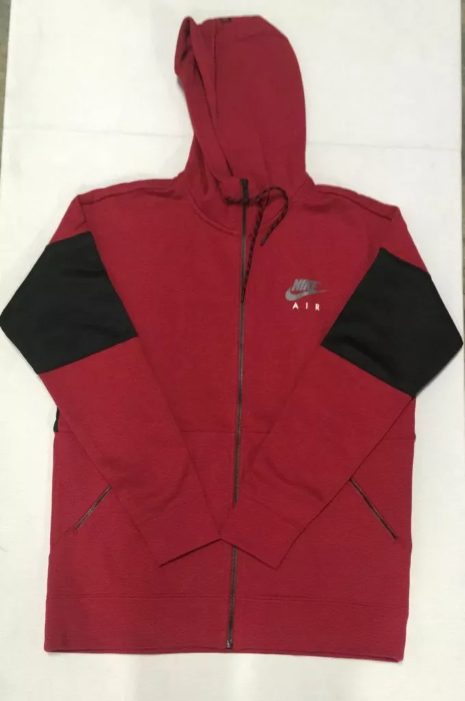 Nike NSW Air Heritage Full Zip Hoodie 861612 620 Red Black New