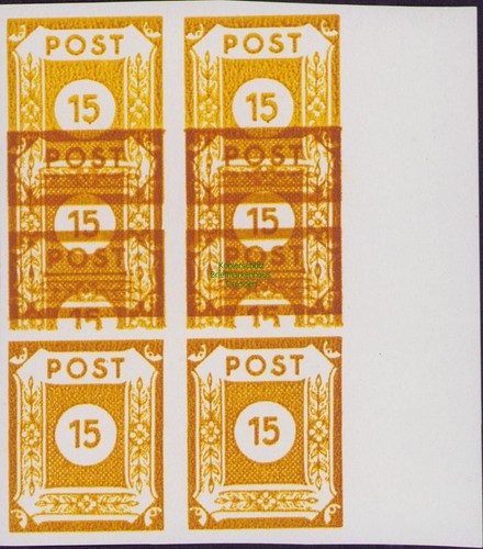 D3574 2x SBZ 47 A a/bDD * Doppeldruck extrem selten Auflage laut FA nur 10 Stück - Bild 1 von 3