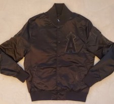 Los Angeles Angels Pro Standard Black-Out Satin Jacket Sz L Badges Galore 👀🔥