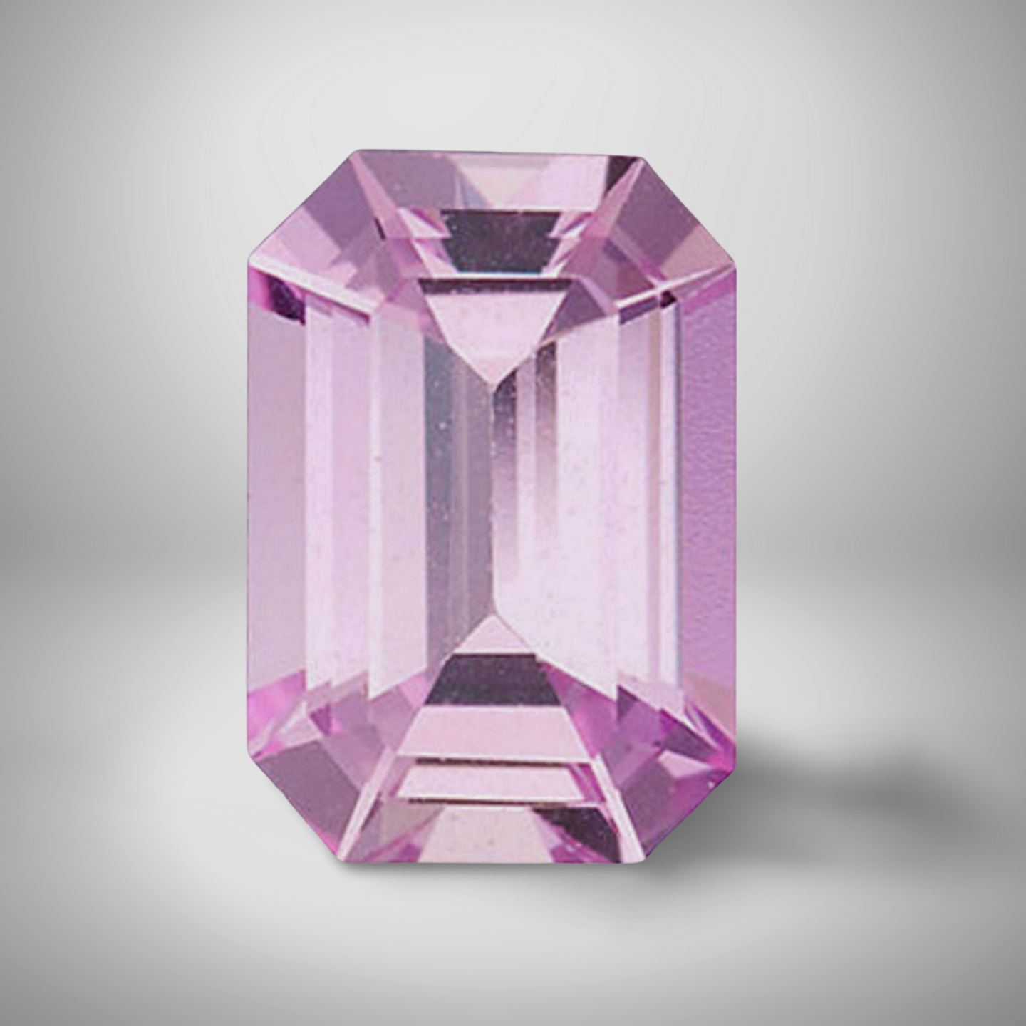 Pink Sapphire Emerald Cut Gemstone 0.60 Cts - 6x4 mm VVS Loose Gem