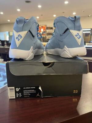 Jordan 7 Retro Pantone US Men Size 9.5 SPB SJ 324140 Nike Air Jordan 7 Retro VII Pantone UNC University Blue Mens  main image 4