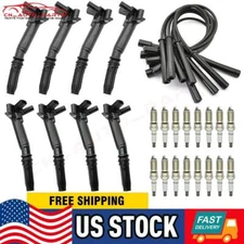 8 Ignition Coil Wireset & Platinum Spark Plug for Ford F150 F250 F350 6.2L UF631