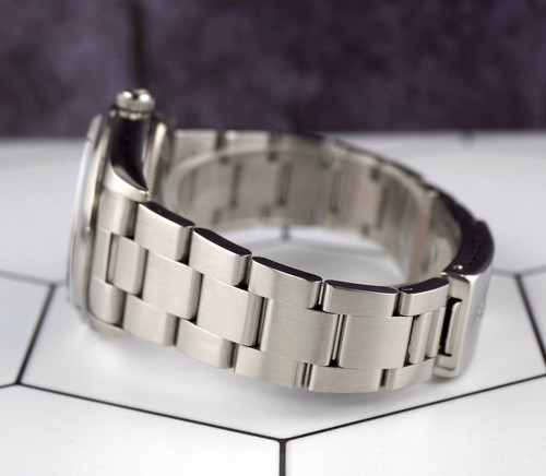 Rolex Date 34mm Ladies 1.5ct Grey Motif Diamond Dial Steel Oyster Watch 15000 - Picture 3 of 11