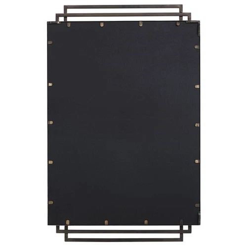 Uttermost Amherst Iron Metal & MDF Mirror with Silver Highlights in Brushed Gold - Picture 4 of 9