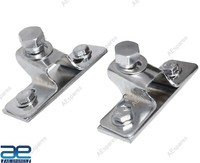 2X Chrom Windschutz Achse Halterung+Platte FüR Willys 41-64 MB Gpw CJ 2A Jeeps
