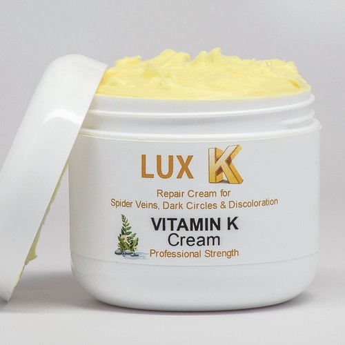 8oz Lux-K Vitamin K Cream- Thread Spider Varicose Veins Legs Puffy Dark Circles