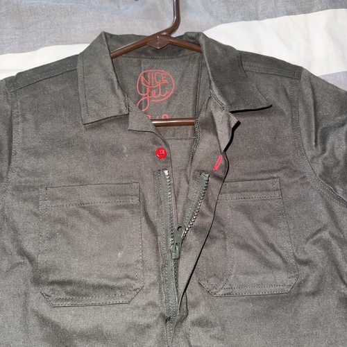 Denim Green Cute Short-Sleeve Utility Jumpsuit for Girls NWT Size 8/9 - Picture 11 of 12