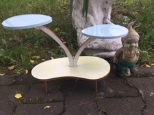 50er Jahre Vintage Kakteen Blumen Ständer Resopaltisch Pastell Original