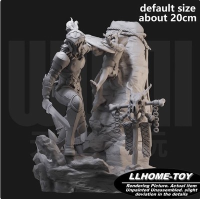 Anime Character Goblin Hunter Fight Resin 3D Print GK Figure DIY Model