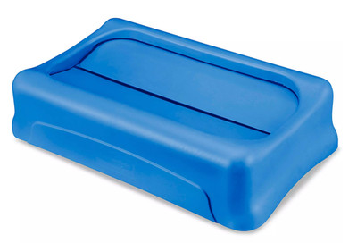 Rubbermaid Commercial Slim Jim Swing Lid BLUE Fits 16/23 Gallon Trash Cans
