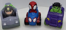 Spidey  His Amazing Friends Amazing Minis Lot Of 3 Marvel Disney Jr Hulk Rhino