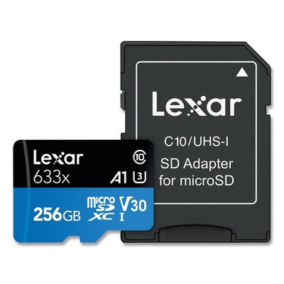 Lexar Media LSDMI256BBNL633A Flash Memory 256Gb High-Performance 633X Microsdxc