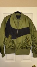 Nike Mens M Colorblock Bomber Jacket Green/Bl...