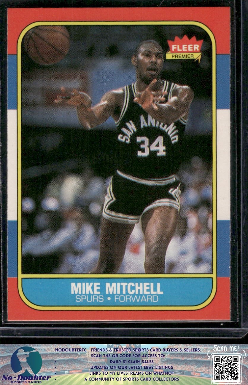 1986-87 Fleer #74 Mike Mitchell San Antonio Spurs 86BB