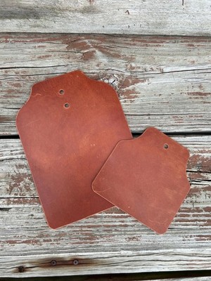 Honey Brown Leather Mudguard Flap Set for BROMPTON Folding Bike Italian Leather