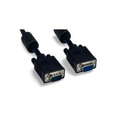 50ft SVGA Cable Monitor UL2919 HD15 Extension Male to Female - Black