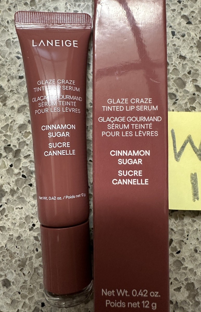 LANEIGE Glaze Craze Tinted Lip Serum CINNAMON SUGAR .42oz/12g FULL