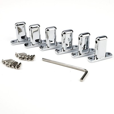 6 PCS Individual Guitar Bridge String Locks Through-body Zinc Alloy 6 String ...